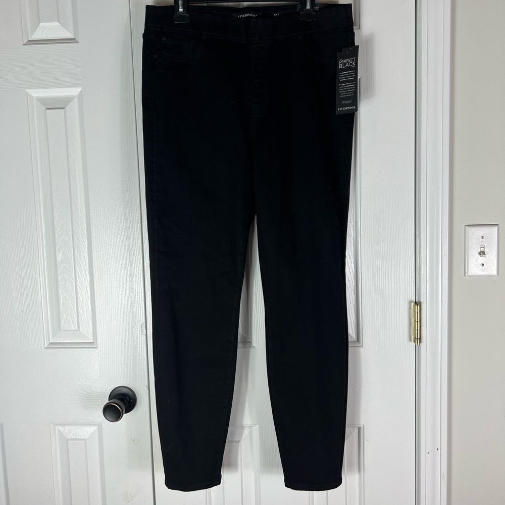 NWT Liverpool Womens Black Pants Size 12